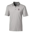 thumbnail image 2 of Men's Cutter & Buck Gray Southern Illinois Salukis Big & Tall Forge Tonal Stripe Stretch Polo, 2 of 3
