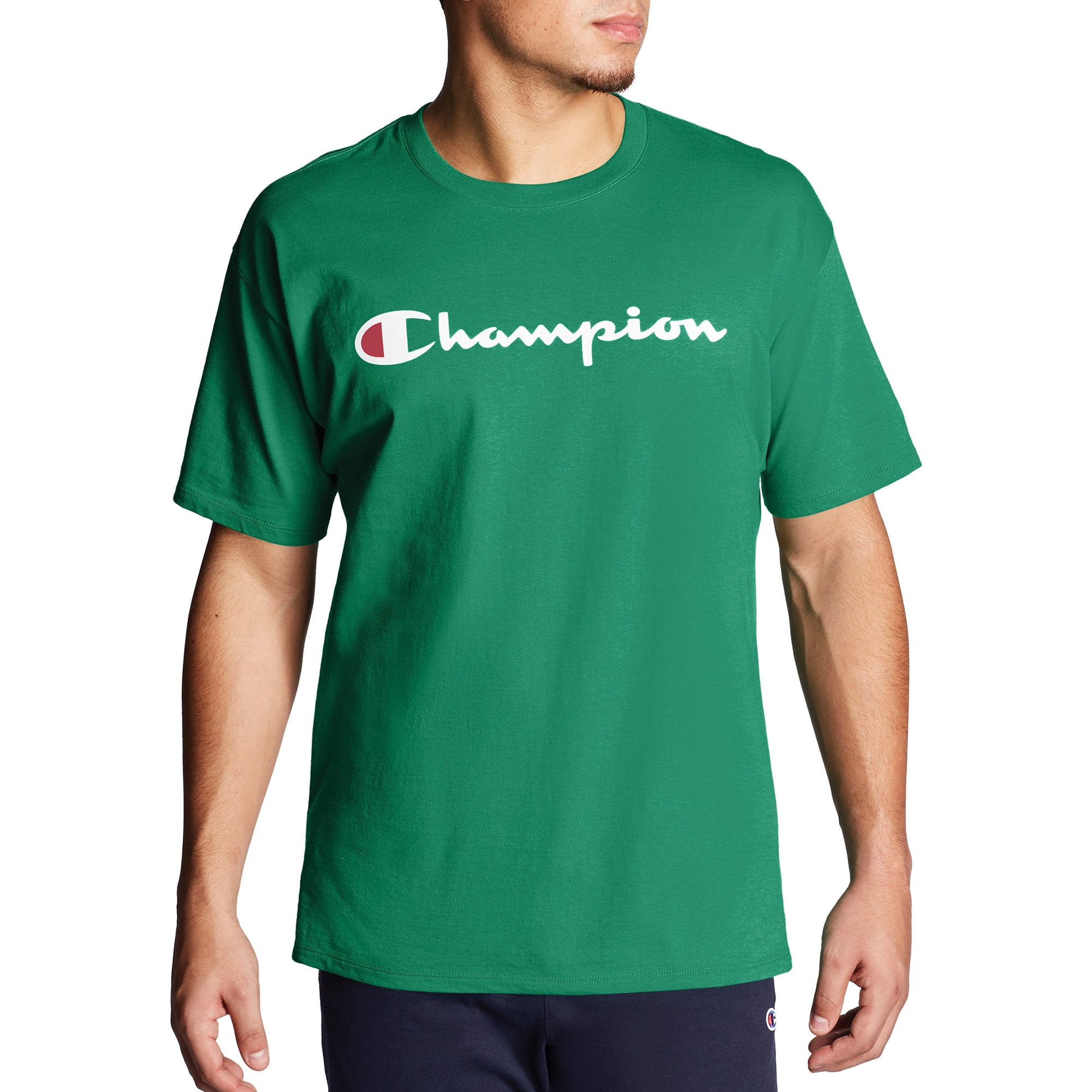 Champion Men&rsquo;s and Big Men&rsquo;s Script Logo Classic Jersey Graphic Tee Shirt, Sizes S-2XL