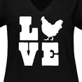 thumbnail image 4 of Inktastic Love Chickens Women's Plus Size V-Neck T-Shirt, 4 of 5