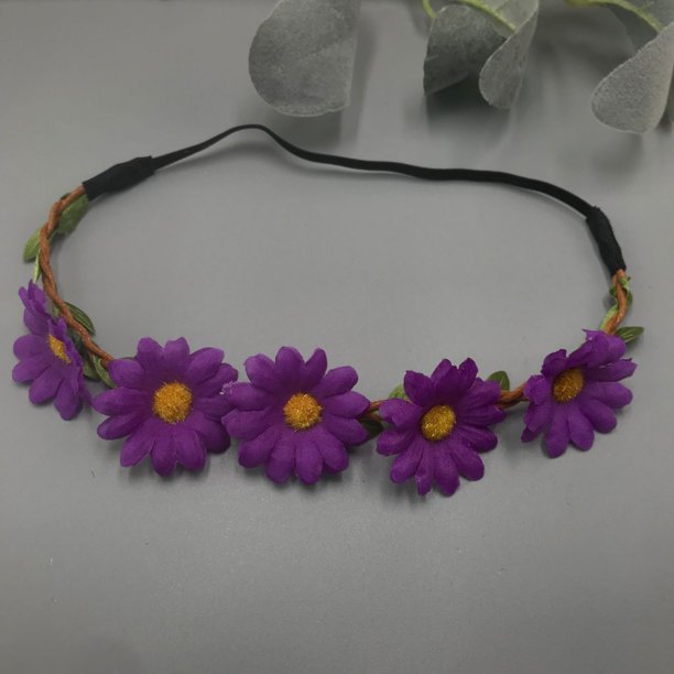 5 guirnaldas de flores de margaritas, diadema con forma de girasol, sombrero de paja para playa, vacaciones en la playa, guirnalda