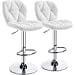 thumbnail image 3 of Yaheetech Tabourets de Bar Ensemble de 2 Tabouret de Comptoir Chaises de Bar avec Dossier Hauteur Réglable Pivotant Tabourets de Bar Hauts Moderne Cuir PU, Blanc, 3 of 15