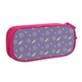 thumbnail image 1 of TEQUAN Large Capacity Pencil Case, Violet Floral Lavender Pattern Pencil Pouch 2 Compartments Pencil Bag (Pink), 1 of 7