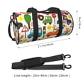 thumbnail image 4 of Bingfone Transports with Animals Print Gym Duffle Backpack for Men Women,Travel Weekender Carry-On Bags with Detachable Back Pack Straps for Traveling Overnight Climb Sports, 4 of 8