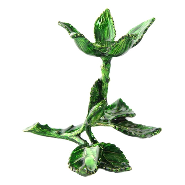 Metal Plated Flower Display Crystal Glass 60 70mm Large