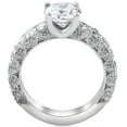 thumbnail image 4 of Empire Jewel Brilliant 1 Ct Round Cut Lab Created Diamond Engagement Ring - Stamped 14k White Gold Over Wedding Women's Ring - Daily Wear Diamond Rings - Wedding Jewellery For Bridesmaids Silver, 4 of 7