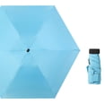 thumbnail image 4 of TIELUTT Compact Mini Flat Five Fold Featherlight Portable Pocket Sized Sun Blocking Travel Rain Auto Open Close Umbrella Mini Umbrella for Backpack Inverted Umbrellas Hard Hat Kids Oversized Umbrella, 4 of 4