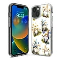 thumbnail image 3 of MUNDAZE Apple iPhone 13 Mini Shockproof Clear Hybrid Protective Phone Case Cute White Blue Daisies Gnomes Cover, 3 of 5