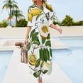 thumbnail image 3 of Lemon Tree - White Long Sleeved Shirt Dress summer dress woman Summer skirt Woman clothes, 3 of 6