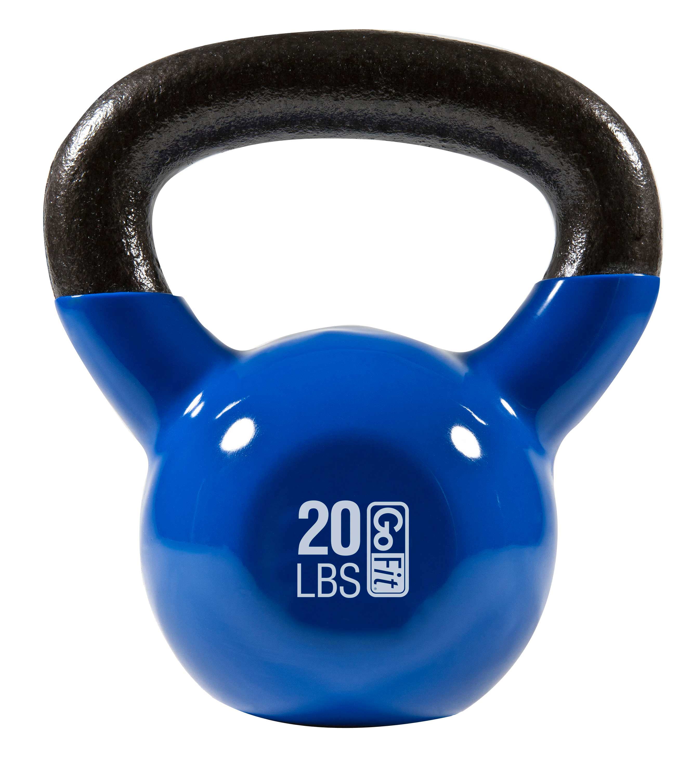 for Exercise Home GoFit Contour Kettlebell Vinyl Coated Premium Kettle bell Gym and CrossFit Workouts 
