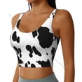 thumbnail image 2 of Sports Bra Women Running Yoga Clothes Vest Cow Daisies Gathering Fitness Vest, 2 of 7