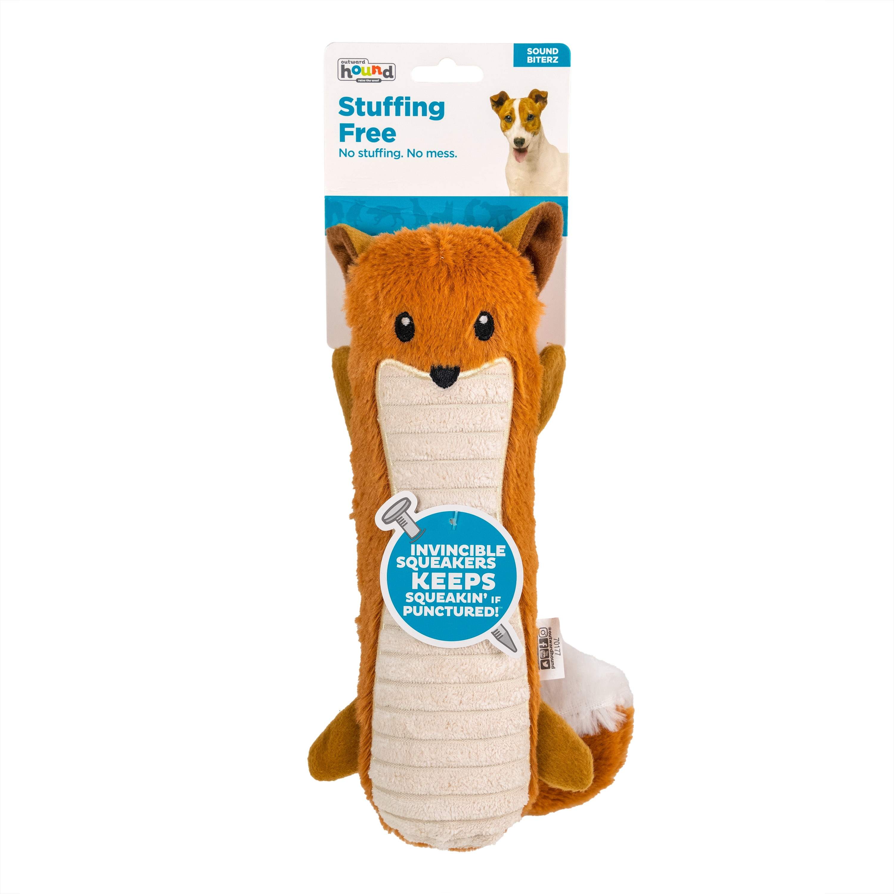 Big Squeak Fox Plush Dog Toy