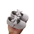 thumbnail image 6 of Douhoow Baby Girl First Walkers Solid Soft Shoes Newborn Princess Moccasins Bowknot Shoes, 6 of 9