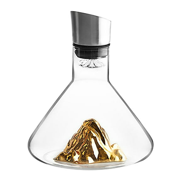 Dadiaei Wine Decanter, Red Wine Carafe, Aerator, Crystal Clear Wine Decanter with Built-in Dispenser, Elegant Design for Wine Aeration and Serving, Perfect for Red and White Wines (Clear)