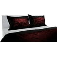thumbnail image 3 of DNG Creations 1 Piece Two Tone Pinch Pleated Duvet Cover With Zipper Closure & Corner Ties 100% Egyptian Cotton ( Solid Black/ Wine - Oversized Queen ), 3 of 3