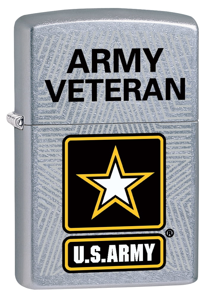 Zippo Lighter: U.S. Army, Army Veteran - Street Chrome - Walmart.com