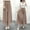 Khaki, variant on XPMWRP Women's High Waist Pleated Wide Leg Chiffon Pants Flowy Loose Fit Palazzo Trousers for Casual Summer Daily Wear Khaki Free Size