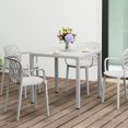 thumbnail image 3 of WestinTrends Playa 31.5" Iron Metal Frame Outdoor Square Patio Dining Table, Gray, 3 of 16