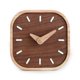 thumbnail image 1 of Negro nogal madera maciza pequeño reloj de mesa reloj de escritorio silencioso reloj de cabecera, 1 of 7