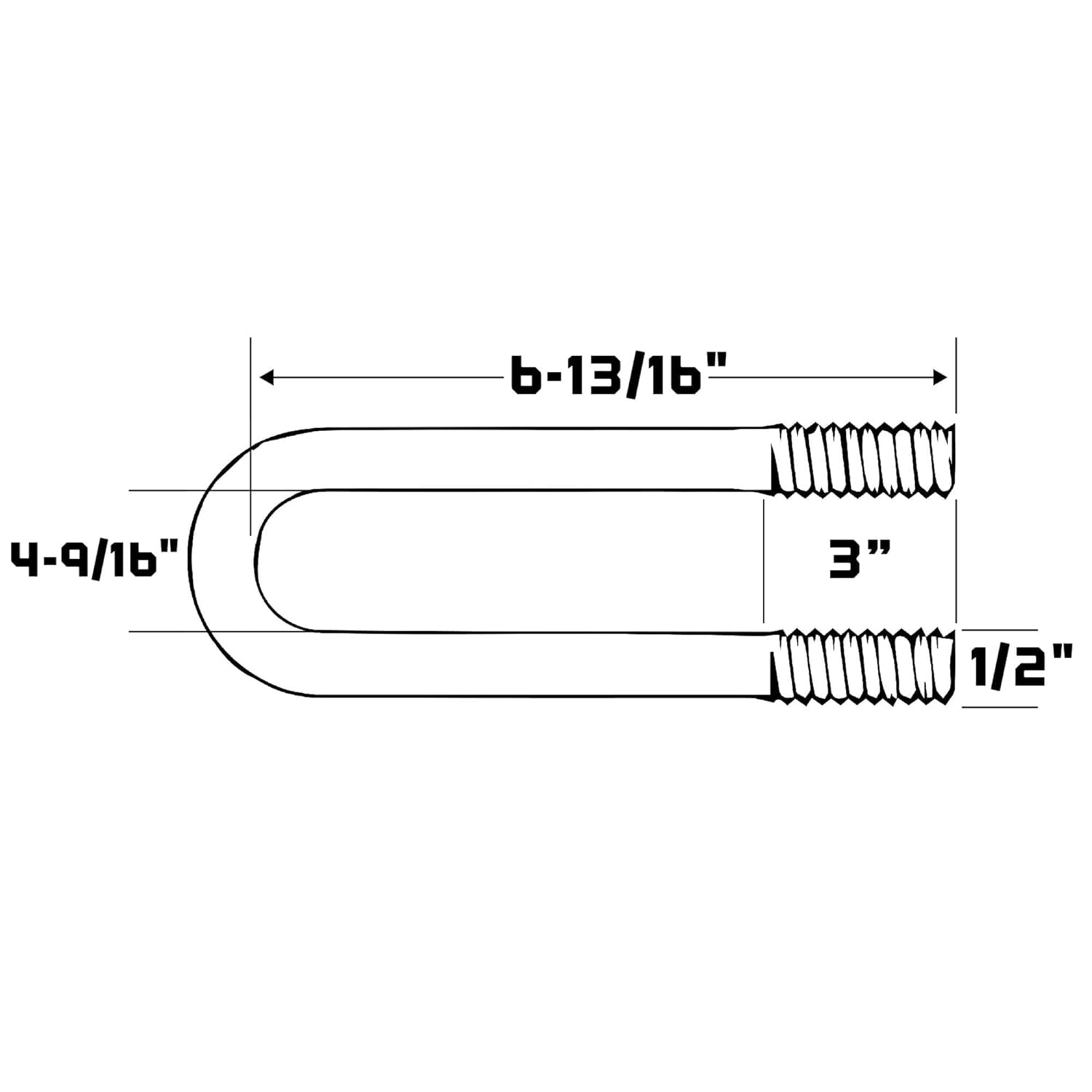 U Bolt Roud, 4-9/16" x 6-13/16" Zic Fiish for Roud Pipe