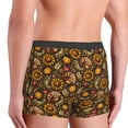 thumbnail image 6 of Salouo Chrysanthemum turkey Print Men's Boxer Briefs,Breathable Underwear Elastic Waistband Briefs for Men -Small, 6 of 8