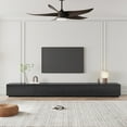 thumbnail image 3 of POVISON Modern Black TV Stand, Minimalist Long Media Console for up to 100 Inch TV with 4 Drawers, Sub-package, 118", 3 of 9