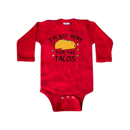 

Inktastic Im Just Here For The Tacos Cinco De Mayo Gift Baby Boy or Baby Girl Long Sleeve Bodysuit