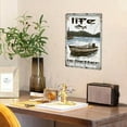 thumbnail image 5 of HELLOYOUNG Vintage Tin Sign "Life Is Better At The Lake" Metal Wall Art Rustic Lakescape Decor for Cabin Farmhouse Bar Indoor Outdoor, 5 of 6