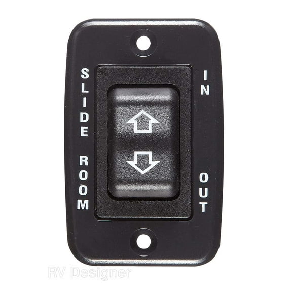 RV Designer S141 DC Contoured Rocker Switch In/Out - 40 Amp, Black