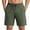 Olive Green, variant on HISDERN Men's Casual Shorts 7 Inch Inseam Drawstring Elastic Waist Athletic Shorts with Pockets Black