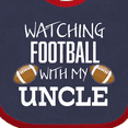 thumbnail image 4 of Inktastic Watching Football with My Uncle Boys or Girls Baby Bib, 4 of 4