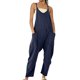 thumbnail image 1 of Monos Casuales Monos informales para mujer Traje de diario sin mangas con ajuste holgado elástico (Azul marino M) Ygjytge para Mujer Azul marino T L, 1 of 7