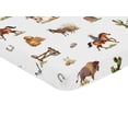 thumbnail image 2 of Sweet Jojo Designs Country Western Taupe Brown and Cream Mini Fitted Crib Sheet, 2 of 6