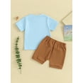 thumbnail image 4 of Hirigin Toddler Baby Boy Summer Clothes Daddy's Little Buddy Short Sleeve T-Shirt and Shorts 612 18 Months 2T 3T Casual Outfit Set, 4 of 8