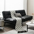 thumbnail image 2 of Costway Convertible Futon Sofa Bed Memory Foam Couch Sleeper with Adjustable Armrest Black, 2 of 10