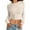 C-Beige300, variant on Women Cropped Top Pullover Layering Clothes Fitness Crewneck Solid Color Long Sleeve Baselayer Crop T-Shirt Cozy Jumper Tops