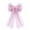 Pink, variant on Virelaxpo Sheer Mesh Bow Decoration with Flowing Ribbons, Layered Hanging Bow Ornament for Christmas Tree Wedding Party Home Decor