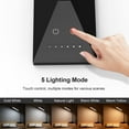 thumbnail image 5 of KOOTION 12W 72 LEDs LED Desk Lamp USB Charging Port 5 Modes 7 Brightness Touch Control Eye Caring Table Reading Light Black, 5 of 11