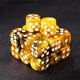 thumbnail image 4 of Juego de dados DND D6 para juegos de mesa, piezas, martillos 40K, RPG, negro y amarillo, 4 of 4