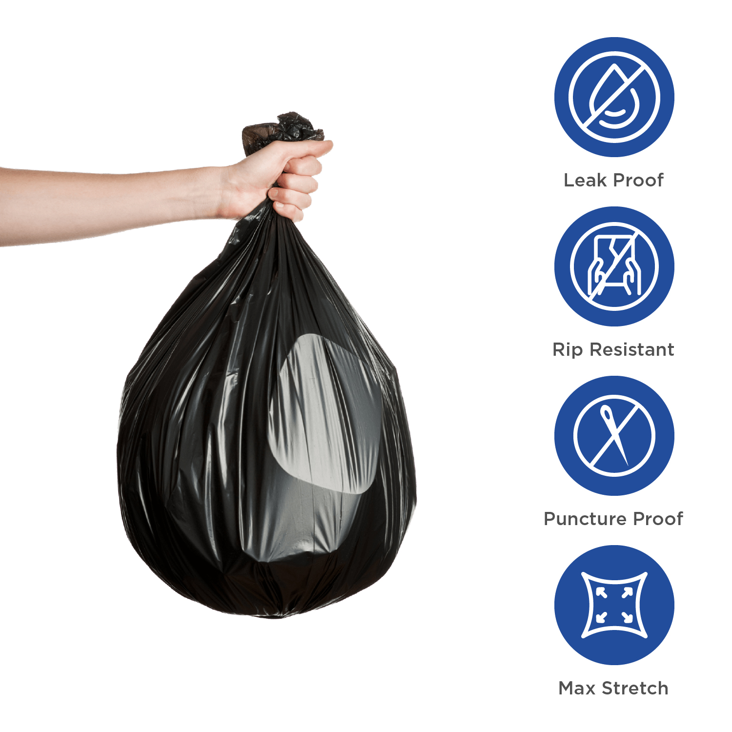 Karat 55-60 Gallon Heavy Duty Trash Bags, 100 Count photo 5