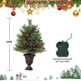 thumbnail image 3 of Trilenars 2Ft Tabletop Christmas Tree,Small Christmas Tree with 70 Warm White LEDs,Artificial Mini Xmas Tree with Pine Cones & Red Berries for Home Office Holiday Decor, 3 of 8