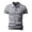 Grey, variant on Mens Polo Shirts Short Sleeve Slim Fit Shirt Business Casual Turn Down Collar Top