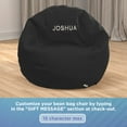 thumbnail image 5 of Monogrammed Cotton 36x36x40" Large Bean Bag Chair - w/Polystyrene Beads and CertiPUR Foam Filled Bean Bag for Adults, Teens and Kids - Grey, 5 of 10