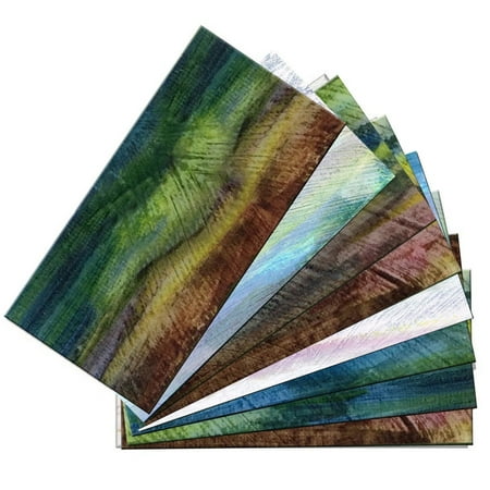 SkinnyTile 04412 Peel and Stick Van Gogh Watercolors 6 in. x 3 in. Glass Wall Tile