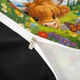 thumbnail image 4 of jejeloiu Highland Cow Butterfly Queen Duvet Cover Set Kids,Farm Animal Print Bedding,Reversible,3 Pieces(No Comforter), 4 of 6