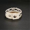 thumbnail image 3 of Pulsera tejida con colgante hueco de múltiples capas para mujer, accesorio, brazalete con botón a presión (blanco), 3 of 3