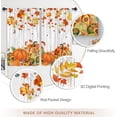 thumbnail image 5 of Fall Pumpkins Maple Leaves Kitchen Curtains, Autumn Leaf Harvest Wooden Barn Door Small Short Cafe Window Drapes Over Sink Dining Room Decor Tier Curtains Rod Pocket 2 Panels 36x28 Inches, 5 of 6