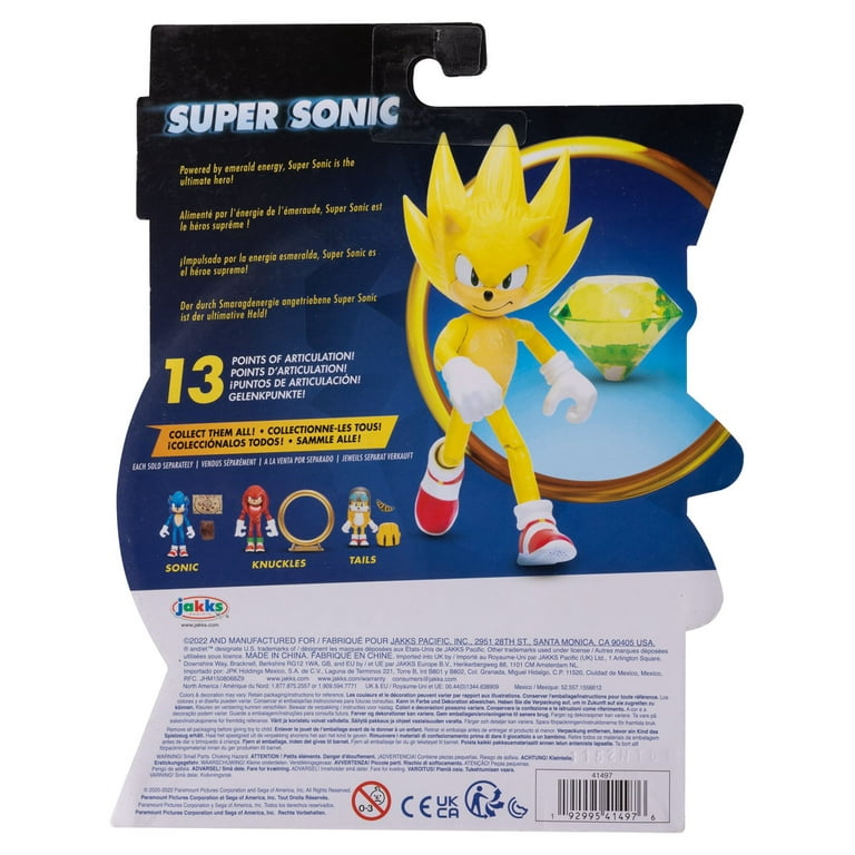 Sonic the Hedgehog 2 Movie Super Sonic 10cm c/ Esmeralda