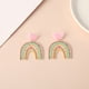 thumbnail image 4 of 1 par de pendientes acrílicos para mujer con forma de arcoíris de dibujos animados de moda que reemplazan a las niñas y las señoras que Ropa, zapatos y accesorios Miscelánea Color de piel Sonducket AP016261-01, 4 of 6