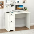 thumbnail image 3 of Costway Vintage Computer Desk Home Office Study Table Spacious Workstation with 3 Drawers White, 3 of 10