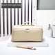thumbnail image 5 of Bolsa de almohada para guardar y terminar cosméticos, bolsa de viaje cómoda, de gran capacidad, de cuero, tipo concha, 5 of 6